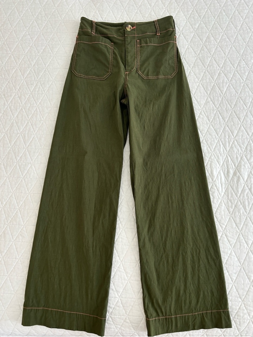Maeve by Anthropologie Colette Contrast Stitch Edition Pants